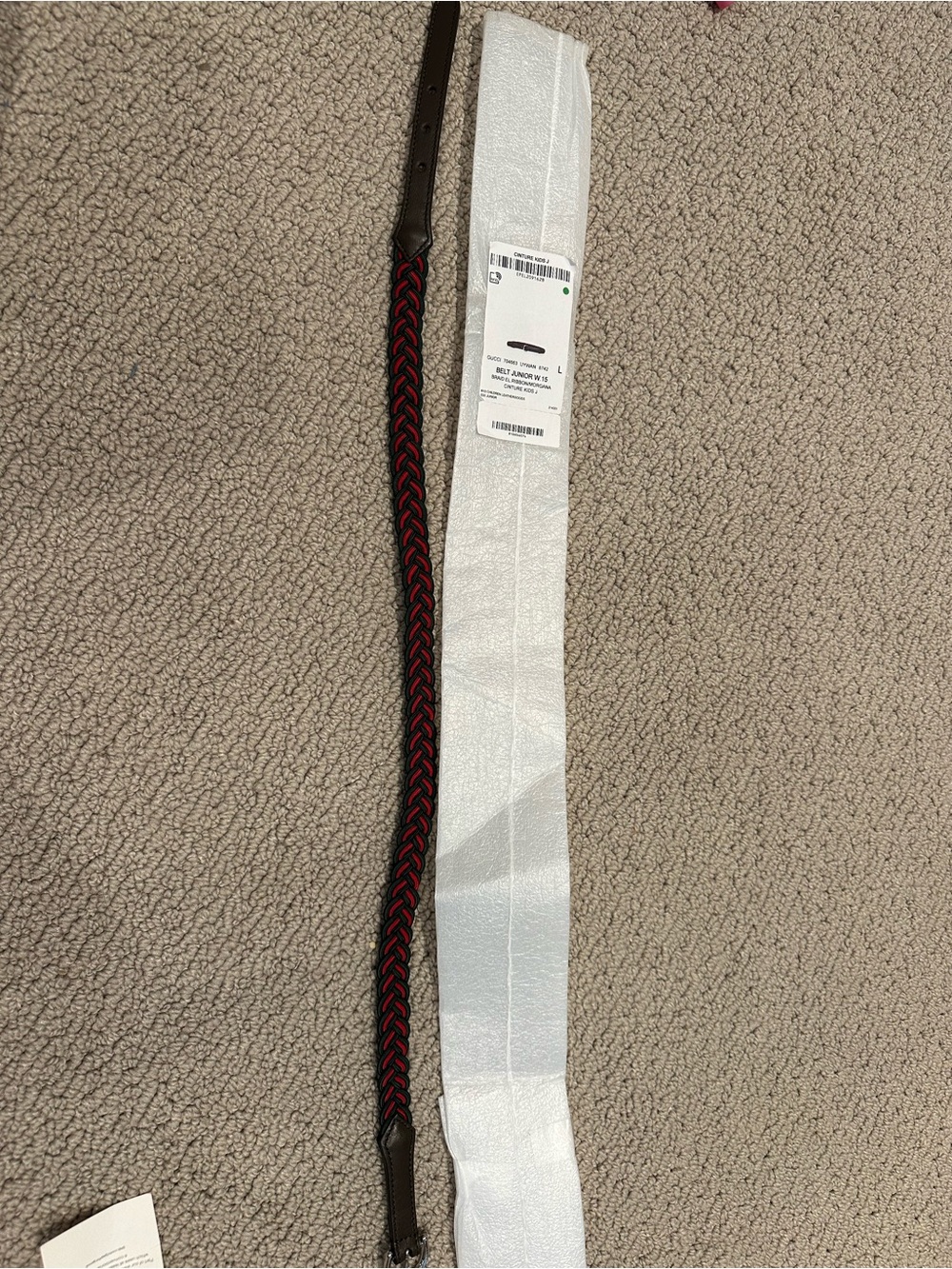 Gucci Braided Red and Black Waist Belt for girls